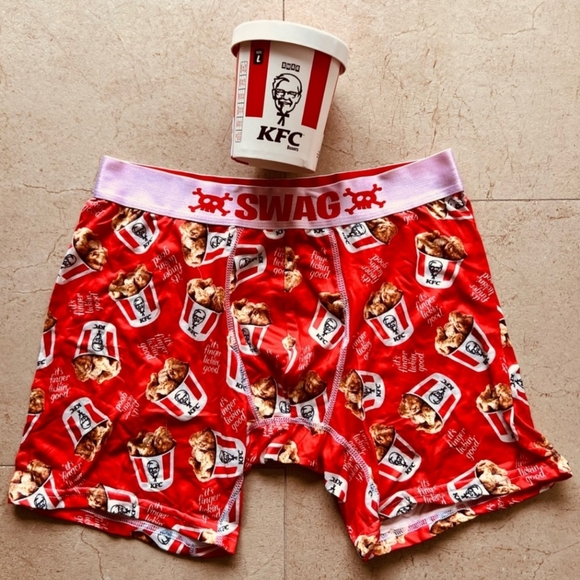 SWAG KFC NWT Fried Chicken In A Pint Themed Boxer Shorts - Picture 6 of 8